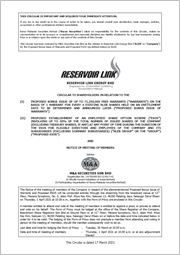 Investors Relations Reservoir Link